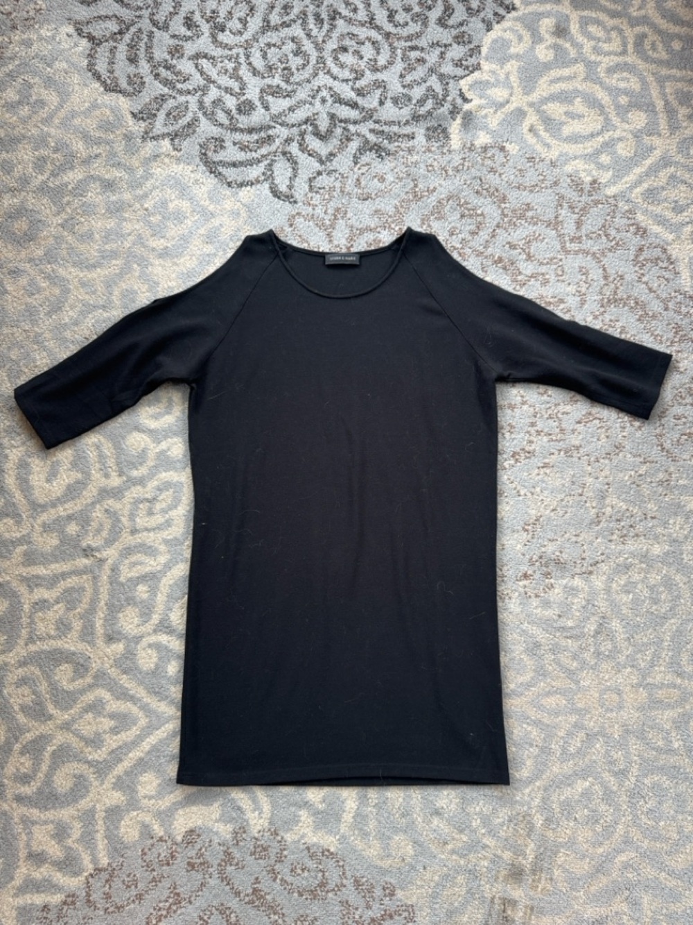Storm & Marie Cold Shoulder Knit Dress Black Small